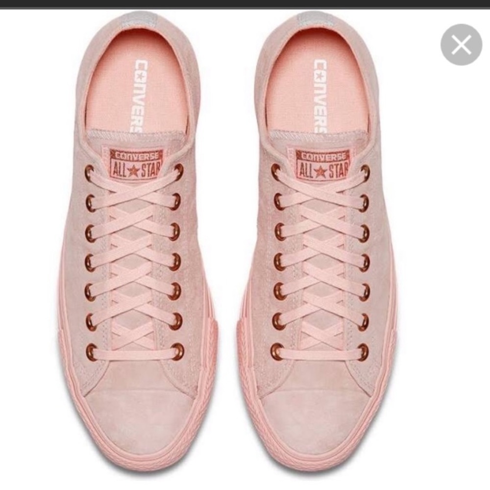Blush pink suede converse